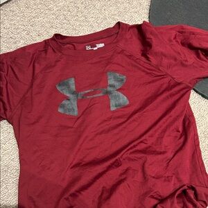 Under Armour Maroon and Gray T-Shirt